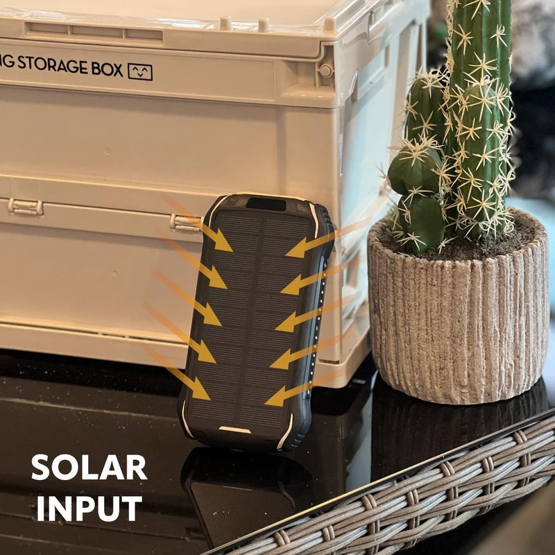 SACA PEAK Solar Kabellose Powerbank 10K + LED
