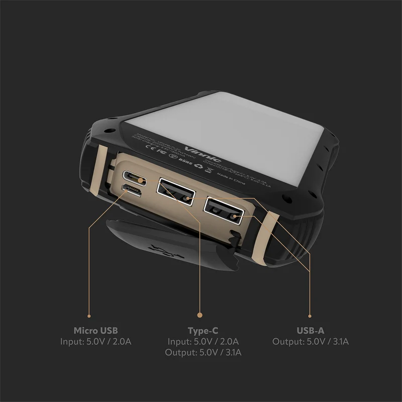 SACA PEAK Solar Powerbank 20K + Voll LED