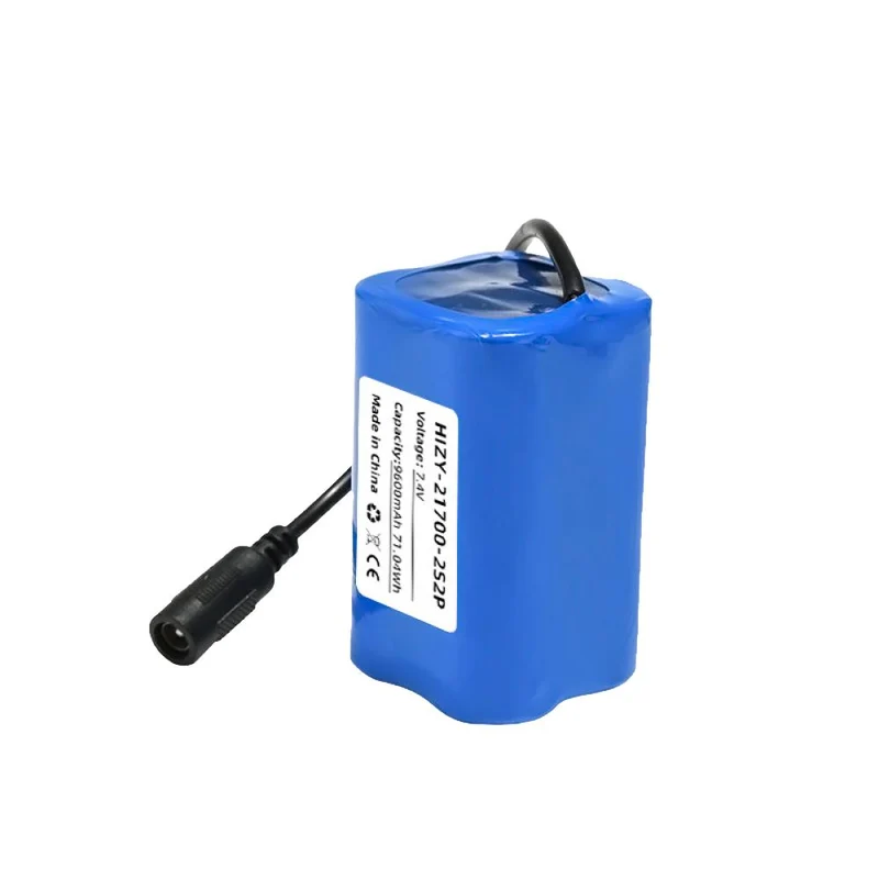 21700 2S2P 7.4V 9600mah Wiederaufladbarer Akku mit DC Stecker für Led-Licht