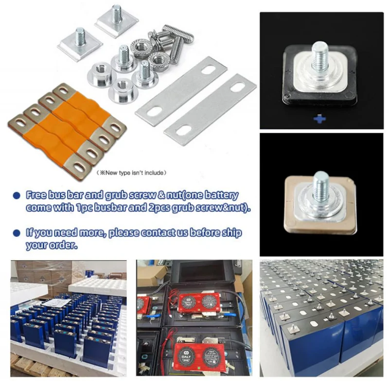 DIY 4PCS 3,2V 314Ah Lifepo4 Akku mit Daly BMS Wiederaufladbare LF280k Akkupack Solarenergiespeichersystem