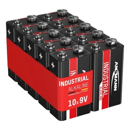 ANSMANN Industrial Alkaline-Batterien Block E / 6LR61 9 V – 10er Pack