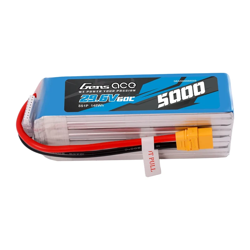 Gens ace 5000mAh 29,6V 60C 8S1P LiPo-Akkupack mit XT90-Anschluss