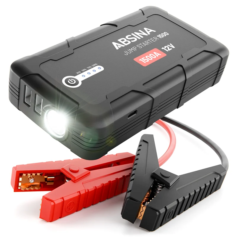 Auto Starthilfe mit Powerbank, 12 V, 1.500 A