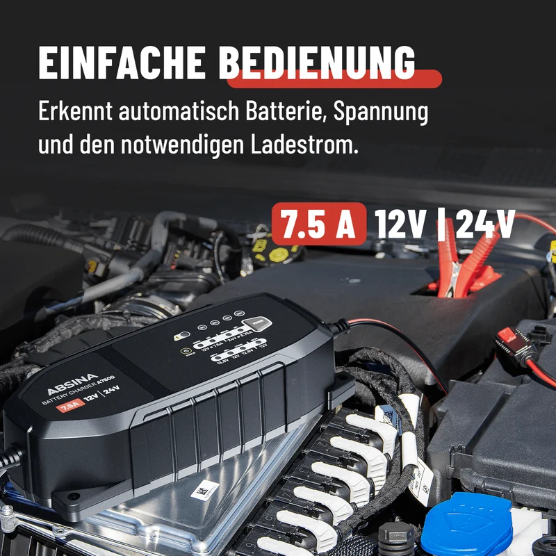 Batterieladegerät A7500, 12/24 V, bis 7,5 A