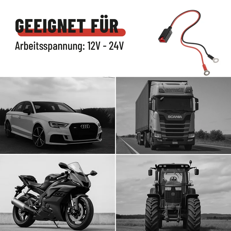 Batterieanschlusskabel mit Ringösen M6