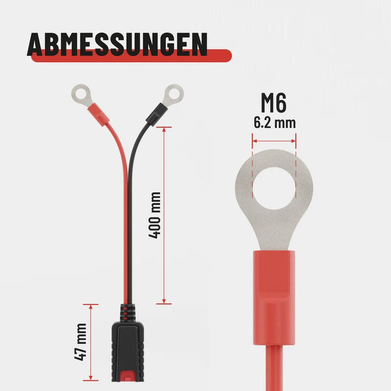 Batterieanschlusskabel mit Ringösen M6