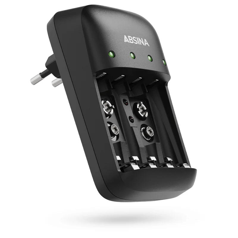 Akkuladegerät X4 für AA, AAA und Blockakkus mit 9 V