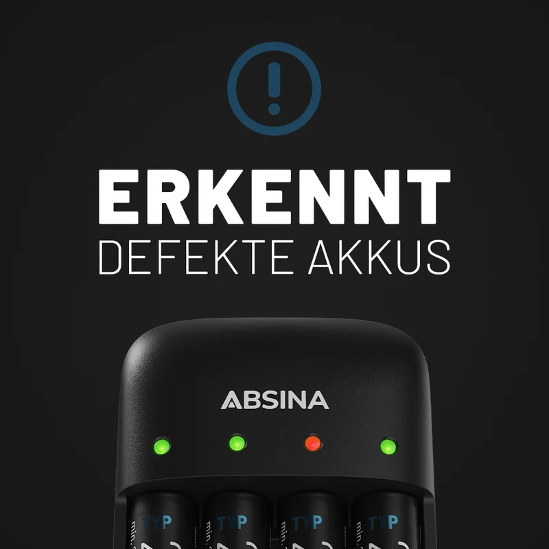 Akkuladegerät X4 für AA, AAA und Blockakkus mit 9 V