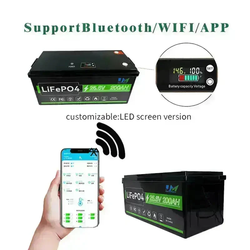 Lifepo4 Battery 25.6V 100Ah 200Ah1 50Ah Long Cycle Life Battery Premium Reliable Power Lithium Battery