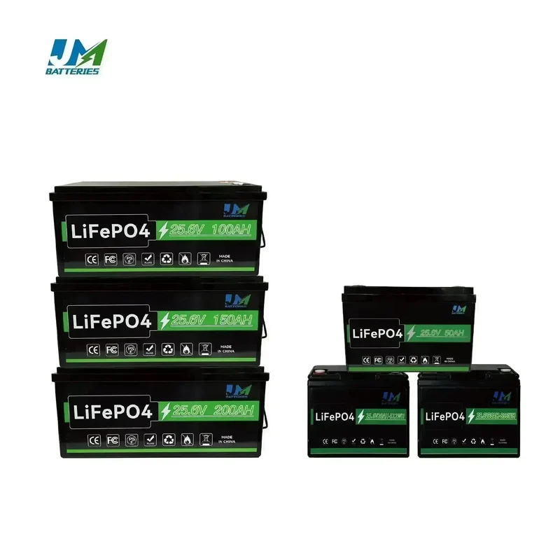 Lifepo4 Battery 25.6V 100Ah 200Ah1 50Ah Long Cycle Life Battery Premium Reliable Power Lithium Battery