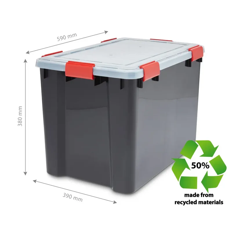 Waterdichte opbergbox met 6 sterke clipsluitingen