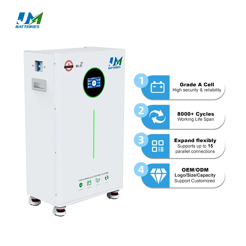 JM Wholesale 14kwh 15kwh 16kwh Battery 8000 Cycle Efficient Home Battery Backup
