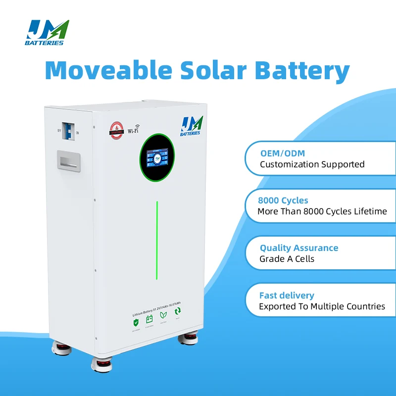 JM Moveable 15kWh 16kWh Home Storage Battery with Wheel