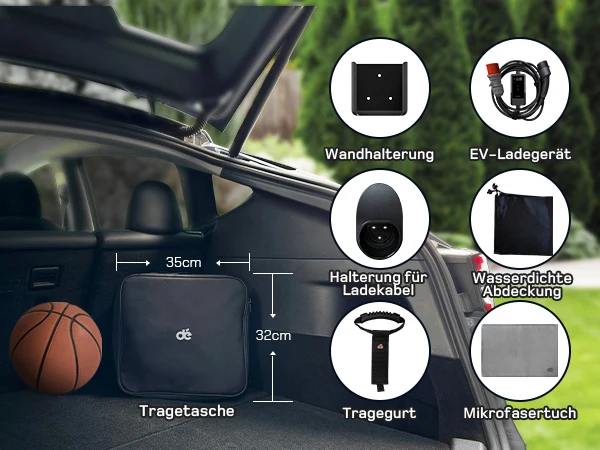 11 kW mobiles EV-Ladegerät Typ 2 | CEE16 rot | 6 m | 6–16 A einstellbar