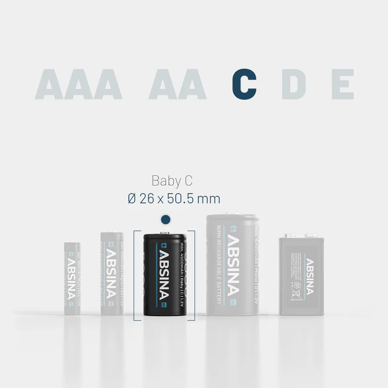 Akkus Baby C, 1,2 V NiMH, 4.500 mAh