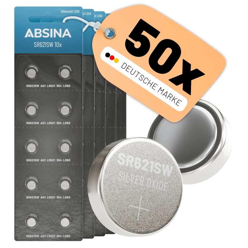 SR626SW Uhrenbatterien, 1,55 V Silberoxid