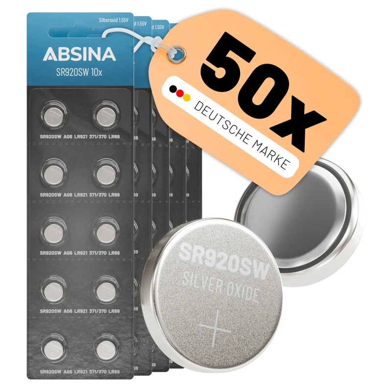 SR920SW Uhrenbatterien, 1,55 V Silberoxid