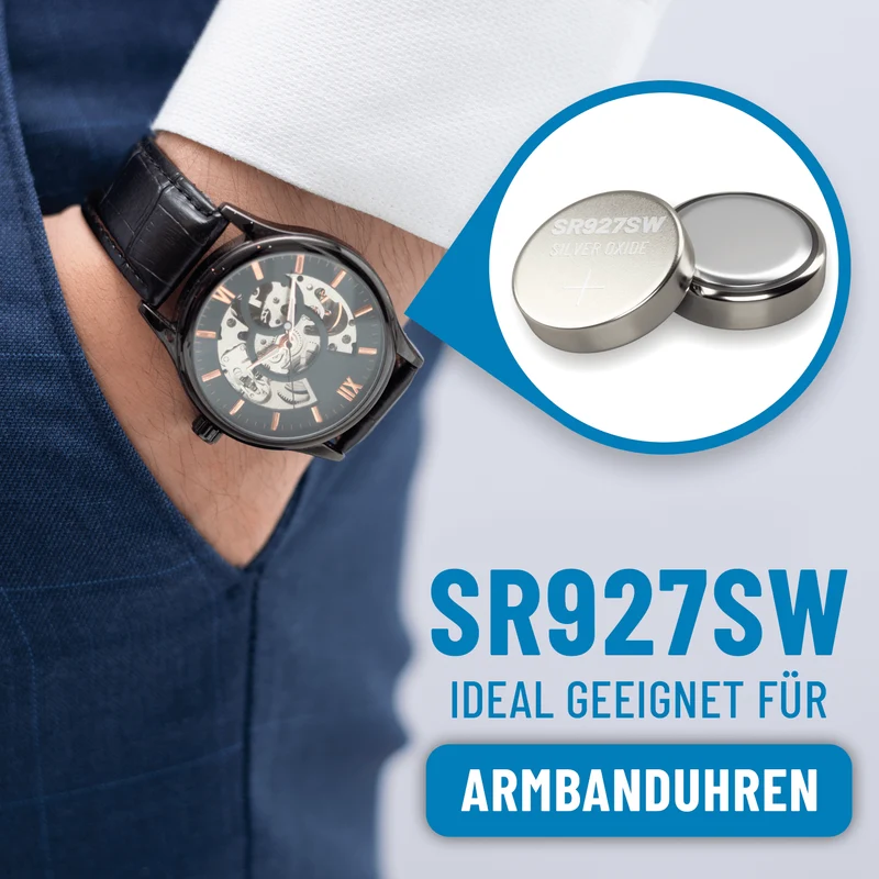 SR927SW Uhrenbatterien, 1,55 V Silberoxid