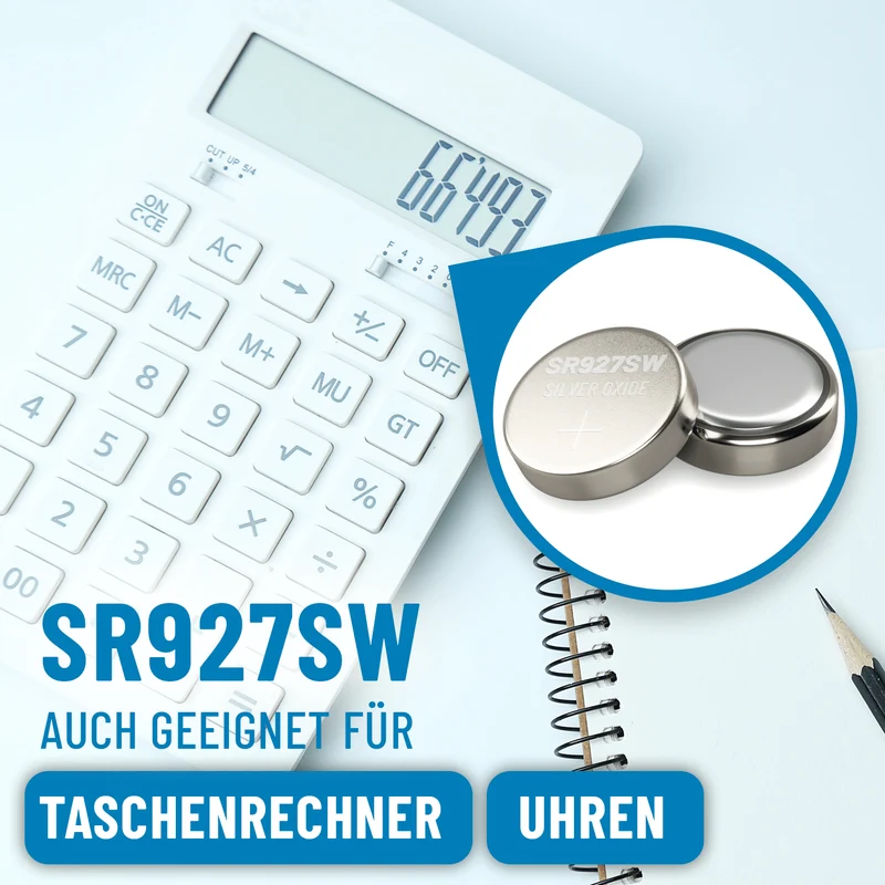 SR927SW Uhrenbatterien, 1,55 V Silberoxid