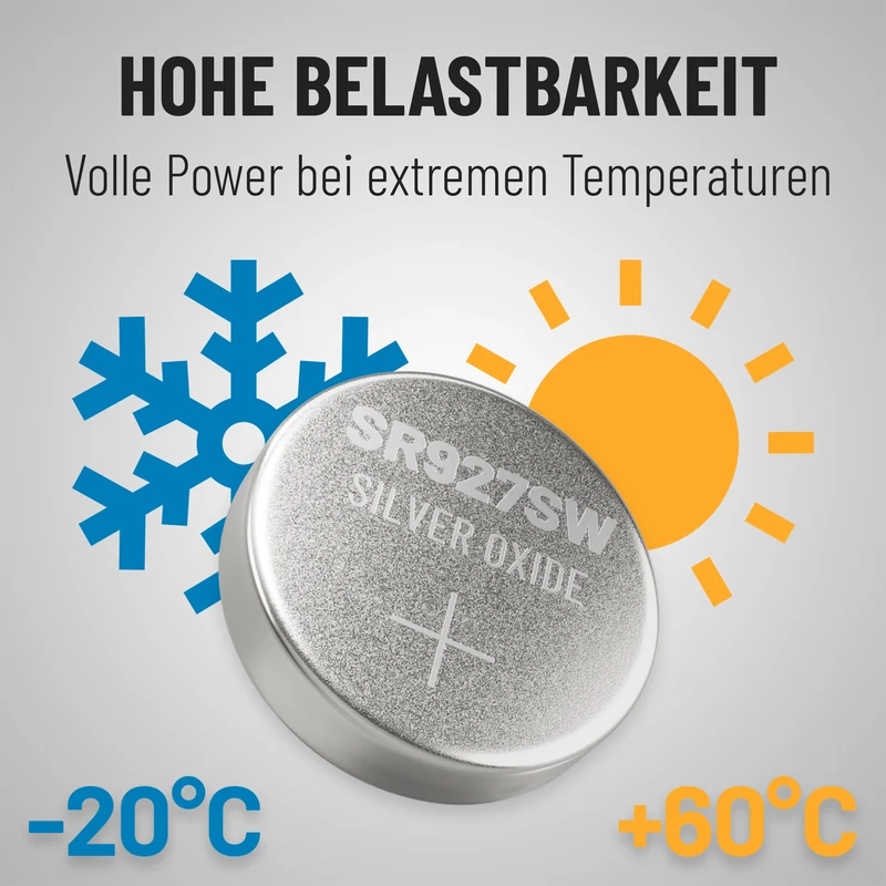 SR927SW Uhrenbatterien, 1,55 V Silberoxid