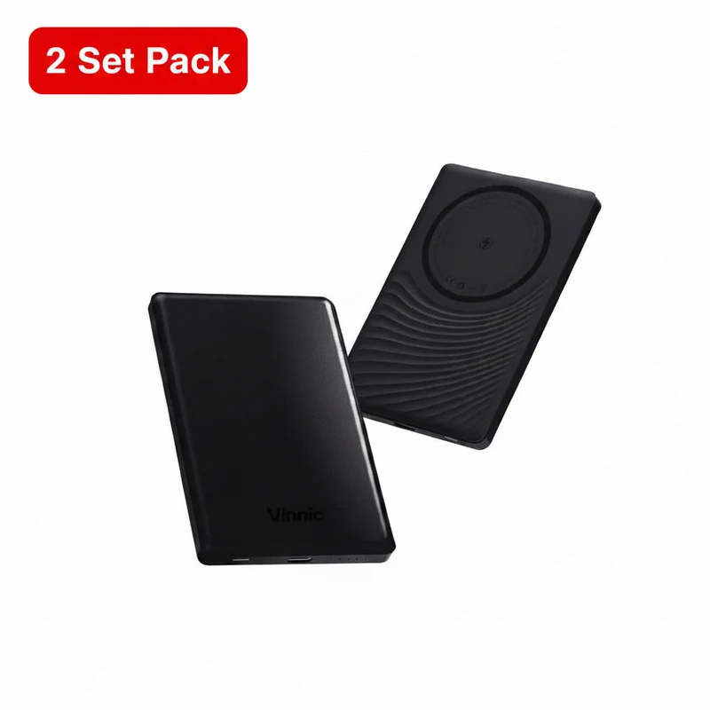 2-Pack Value Bundle: 5,000mAh + 10,000mAh Wireless Powerbanks