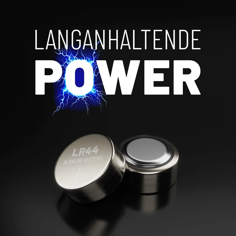 LR44 Knopfzellen (AG13), 1,5 V Alkaline
