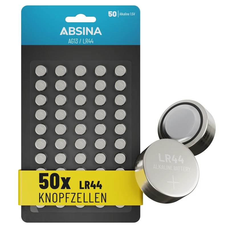 LR44 Knopfzellen (AG13), 1,5 V Alkaline