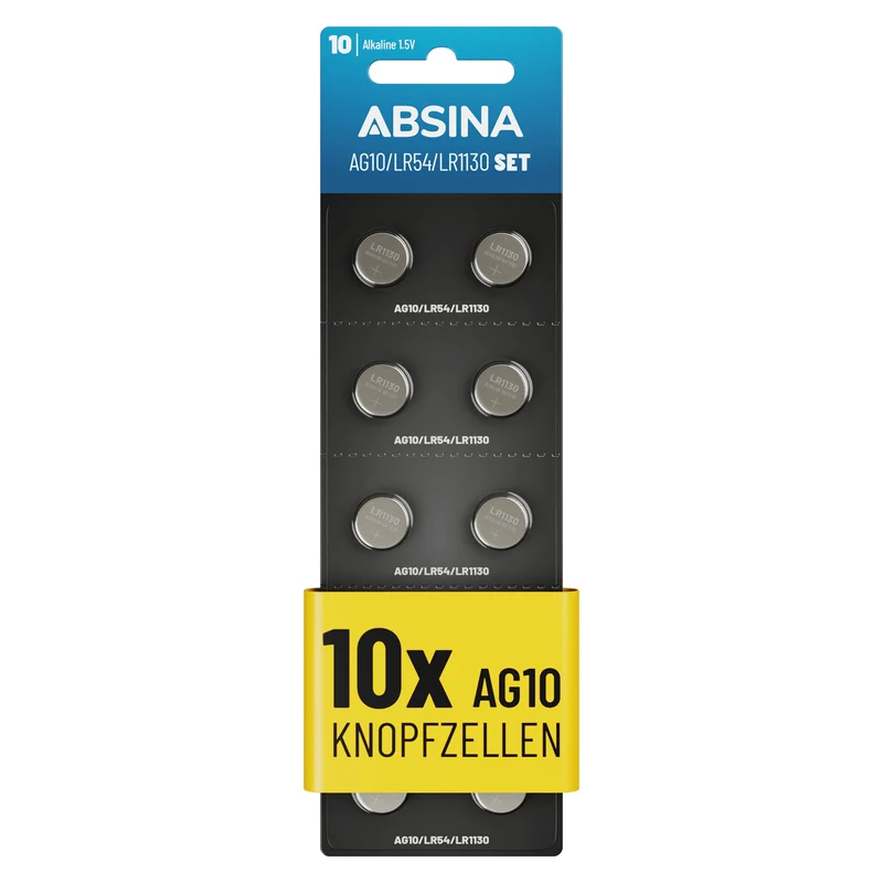 LR1130 Knopfzellen (AG10), 1,5 V Alkaline