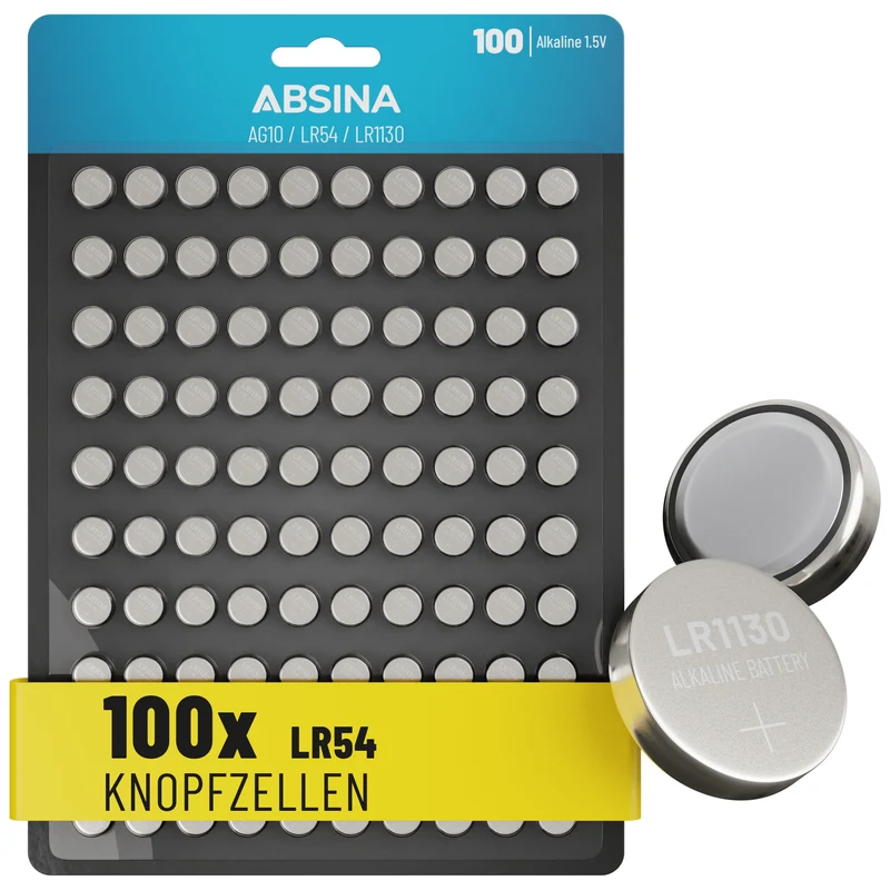 LR1130 Knopfzellen (AG10), 1,5 V Alkaline