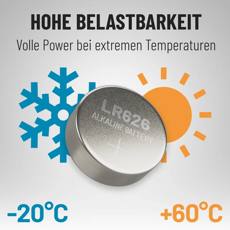 LR626 Knopfzellen (AG4), 1,5 V Alkaline