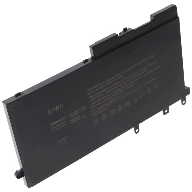 AccuCell Akku passend für Dell Latitude 5280, 5480, Li-Polymer, 11,4V, 4470mAh, 51Wh