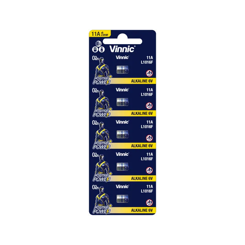 Vinnic - L1016F 11A 6V Alkaline-Zylinderbatterie – 5 Stück