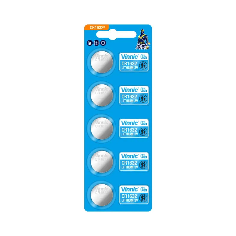 Vinnic - CR1632 3V Lithium-Mangan-Knopfzelle - 5 Stück