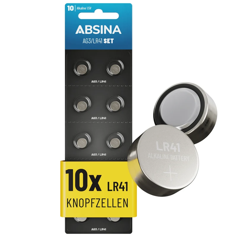 LR41 Knopfzellen (AG3), 1,5 V Alkaline
