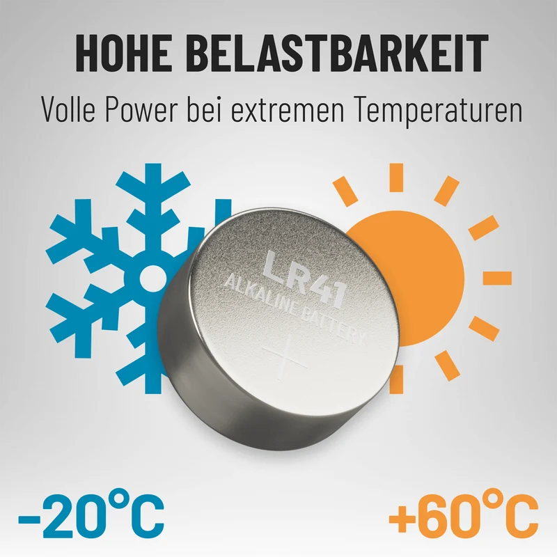 LR41 Knopfzellen (AG3), 1,5 V Alkaline