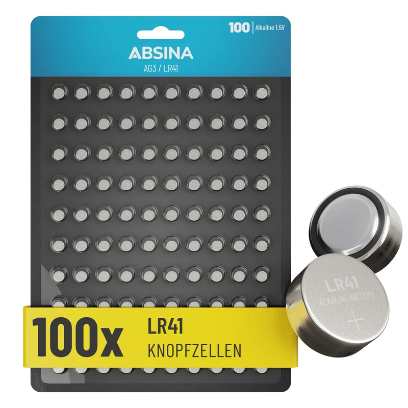 LR41 Knopfzellen (AG3), 1,5 V Alkaline