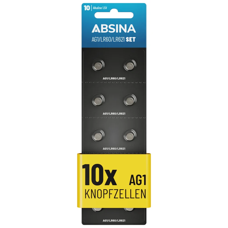 LR621 Knopfzellen (AG1), 1,5 V Alkaline