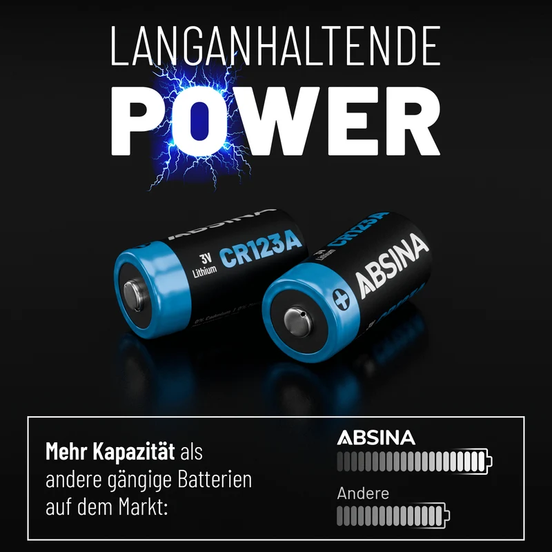CR123A Batterien, 3 V Lithium