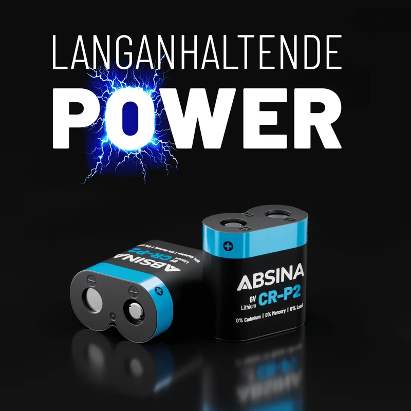 CR P2 Batterie, 6 V Lithium, 1.500 mAh