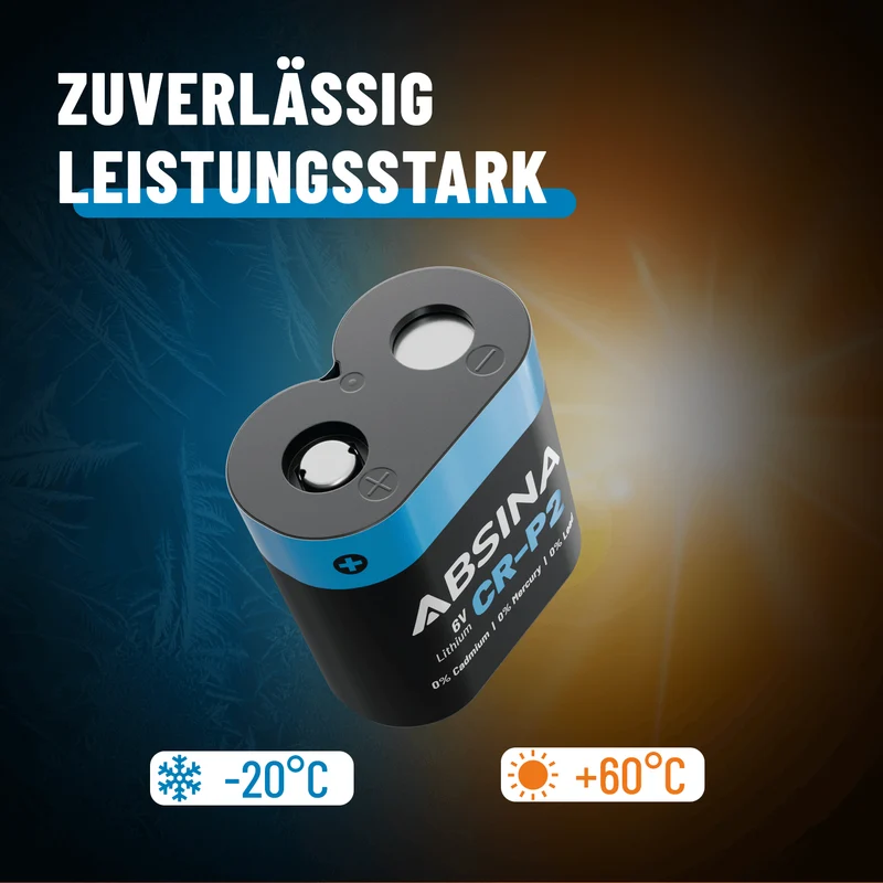 CR P2 Batterie, 6 V Lithium, 1.500 mAh