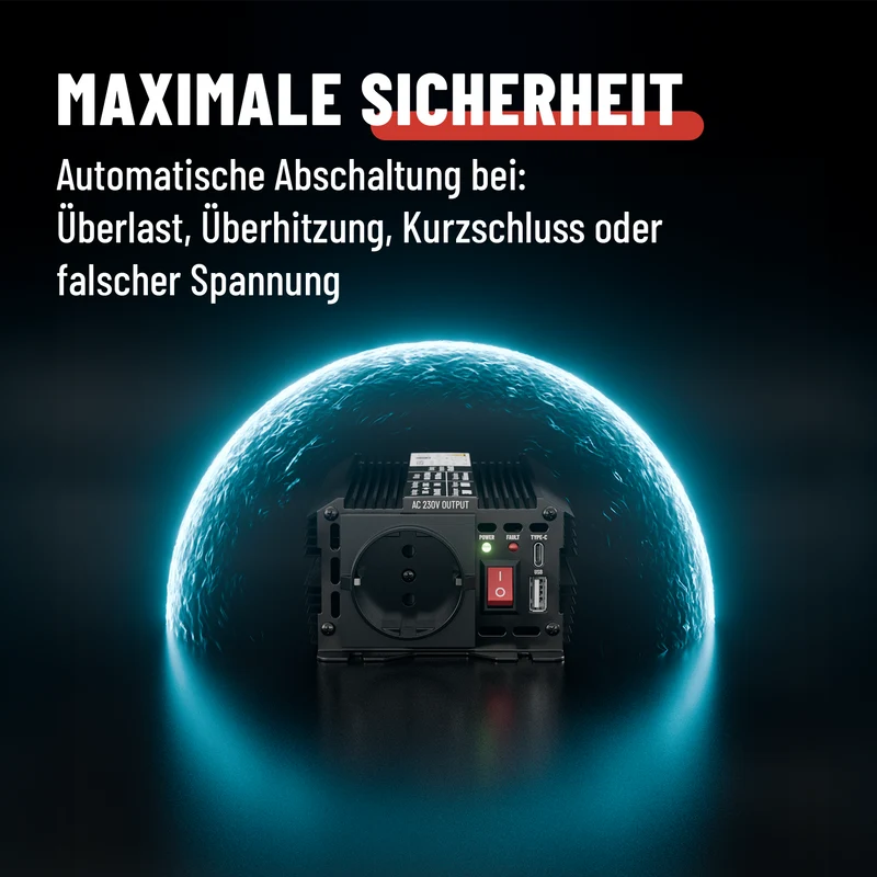 Spannungswandler 12 V auf 230 V, modifizierter Sinus