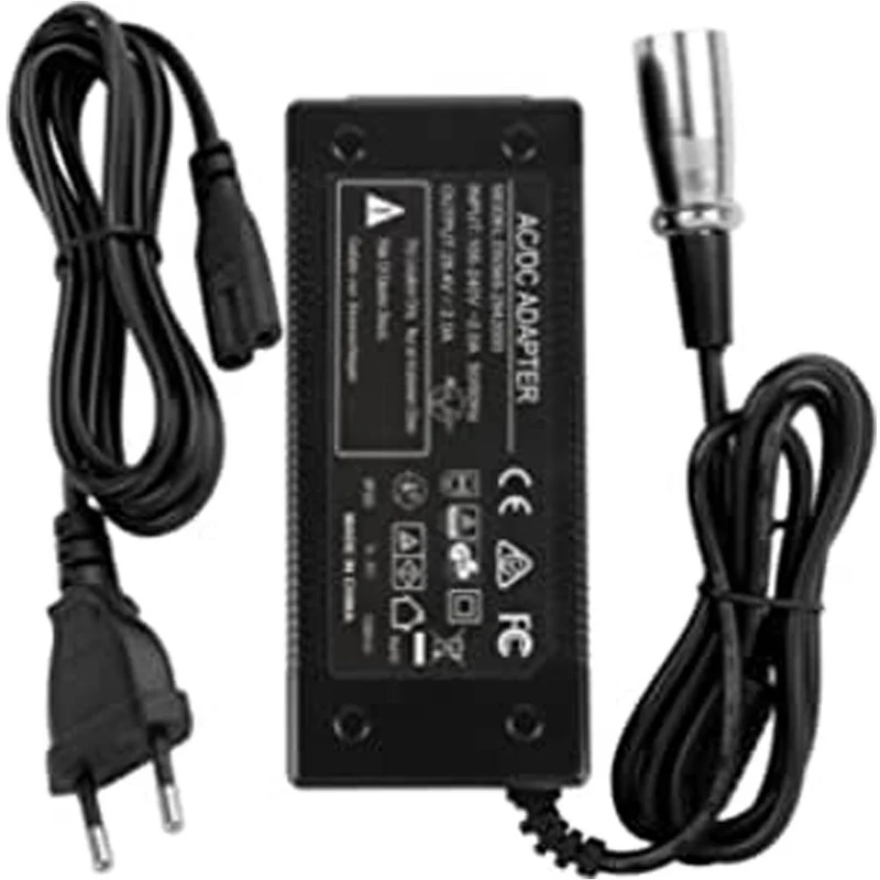 29.4V 2A Netzteil Ladegerät Passend für 24V 10AH Lithium-Ionen Elektroroller E-Bikes mit 3pin Stecker