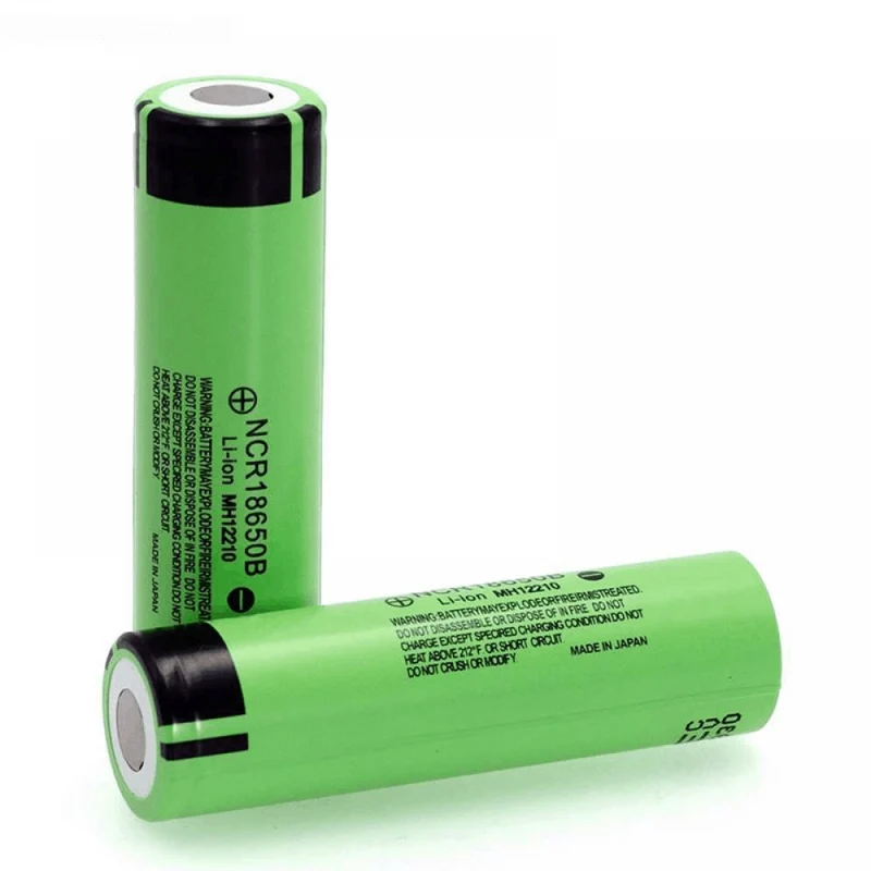 2 Stück 3,7V 3400mAh NCR 18650B Lithium-Ionen Akku Flat Top 18650 Wiederaufladbare Batterien