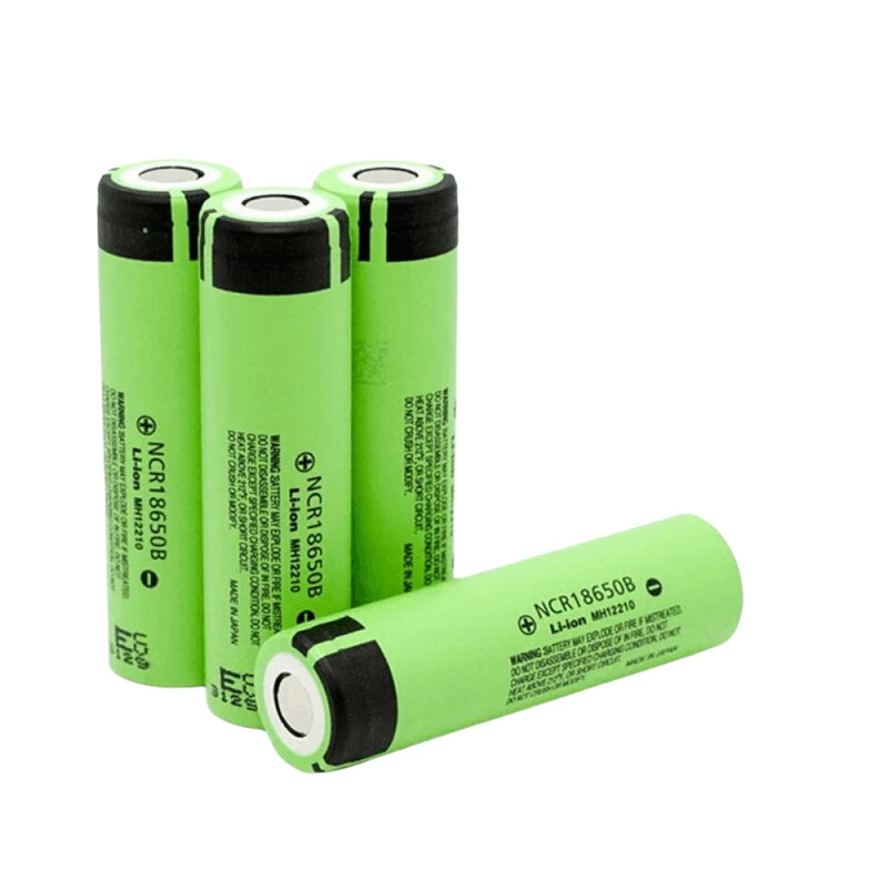 2 Stück 3,7V 3400mAh NCR 18650B Lithium-Ionen Akku Flat Top 18650 Wiederaufladbare Batterien