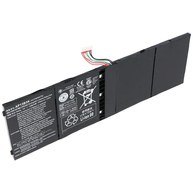 AccuCell Akku passend für ACER Aspire V5-573 Series, Li-ion, 15 Volt, 3490mAh, 53Wh, built-in, ohne Werkzeug