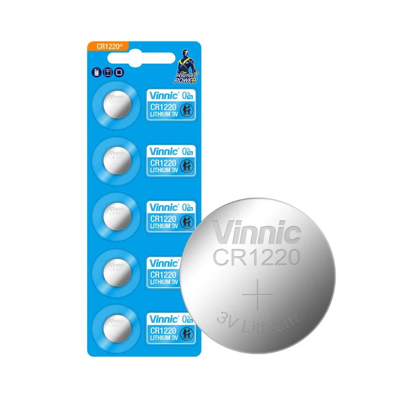Vinnic - Lithium-Knopfzelle CR1220 5er-Pack