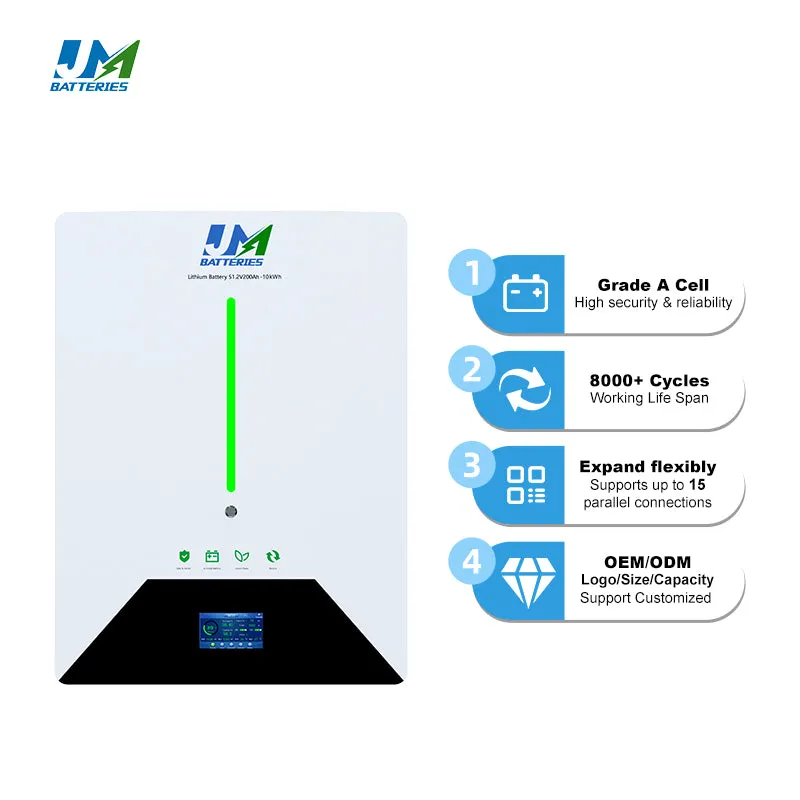 JM Wholesale 51.2V 48V 200ah 10.24kwh 10kwh Solar Lithium Battery for Home Energy Storage Systems