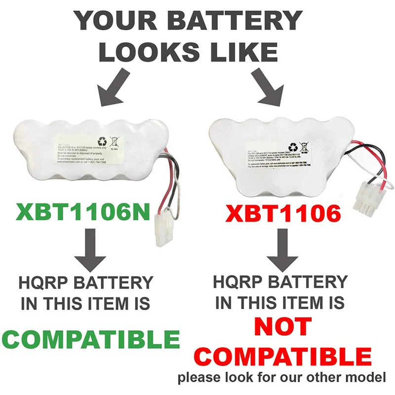 10.8V 2000mAh Akku kompatibel mit Shark XBT1106N SV1110 SV1106N SV1110N SV11O6N SV116N Freestyle Navigator Cordless Stick Vacuum
