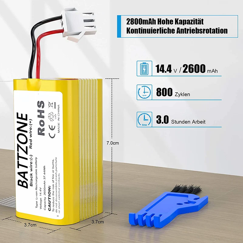 14,4 V 2600mAh Li-Ion Ersatzakku Für IKOHS-NETBOT IKOHS NETBOT S14, IKOHS NETBOT S15