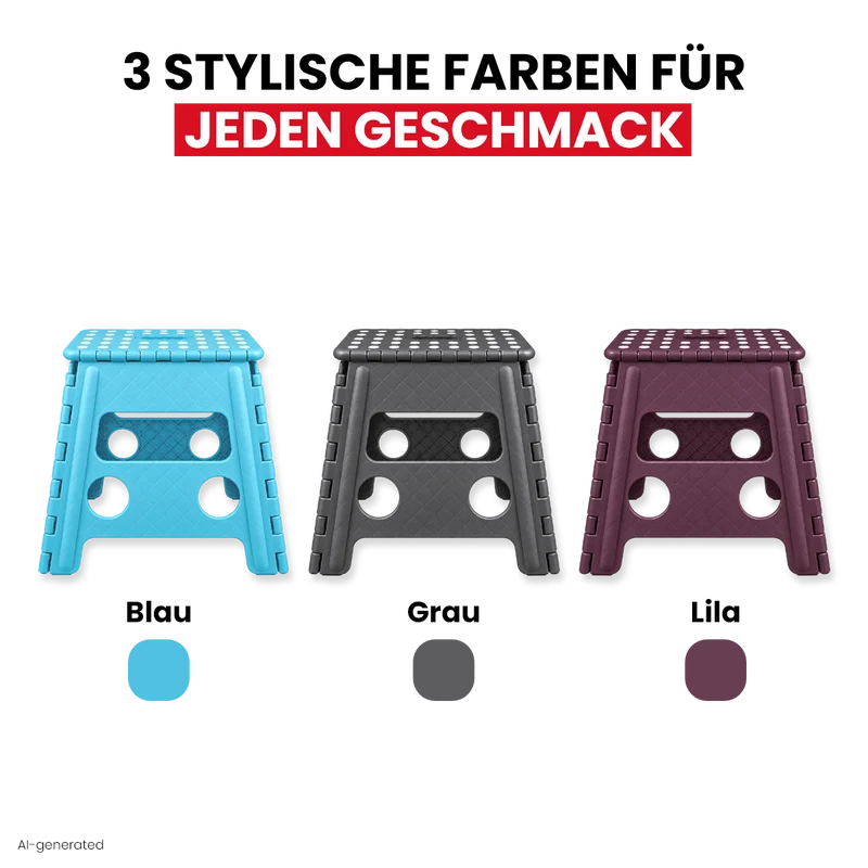 Klappbarer Tritthocker blau